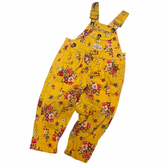 Izod Other - Vintage Izod Baby yellows floral overalls 24 Mo